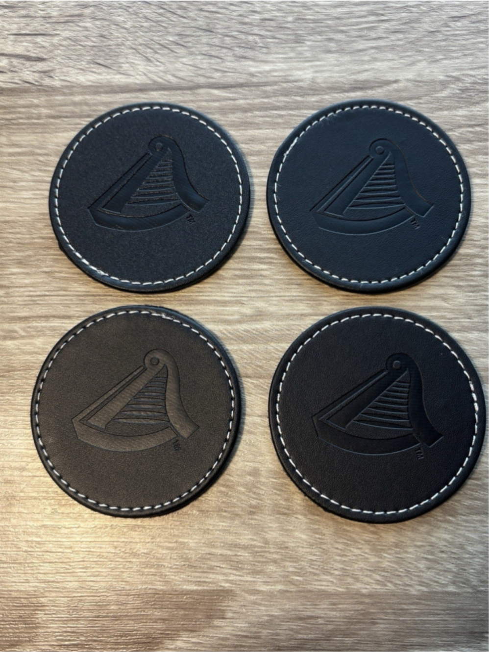 Guinness Japan Leather Coaster Set of 4 Promotional Brand New
